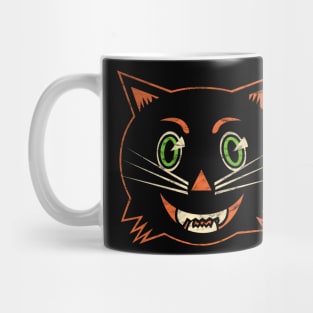 Vintage Halloween Black Cat Mug